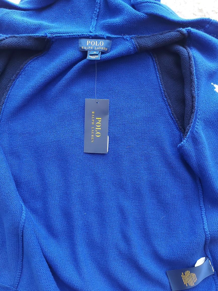 Polo rapaz ralphlauren azul com capuz