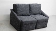 SWN SOFA 2 osobowa funkcja spania kanapa popielata tkanina łóżko salon