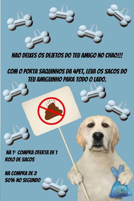 Porta sacos para os seus patudos