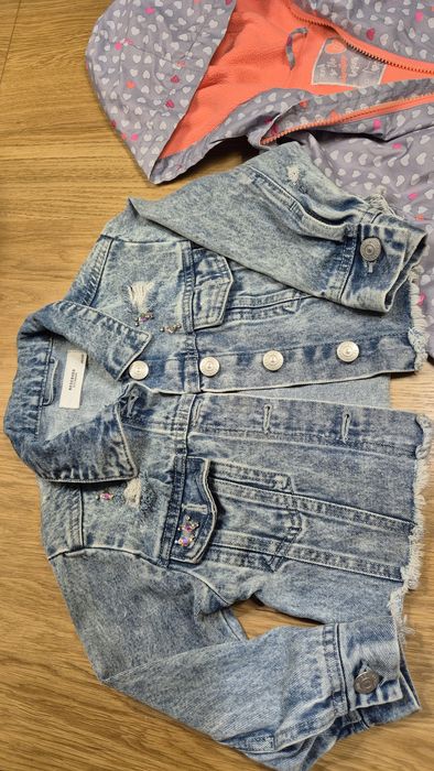 Kurtka jeansowa + kurtka wiosenna dla dziewczynki