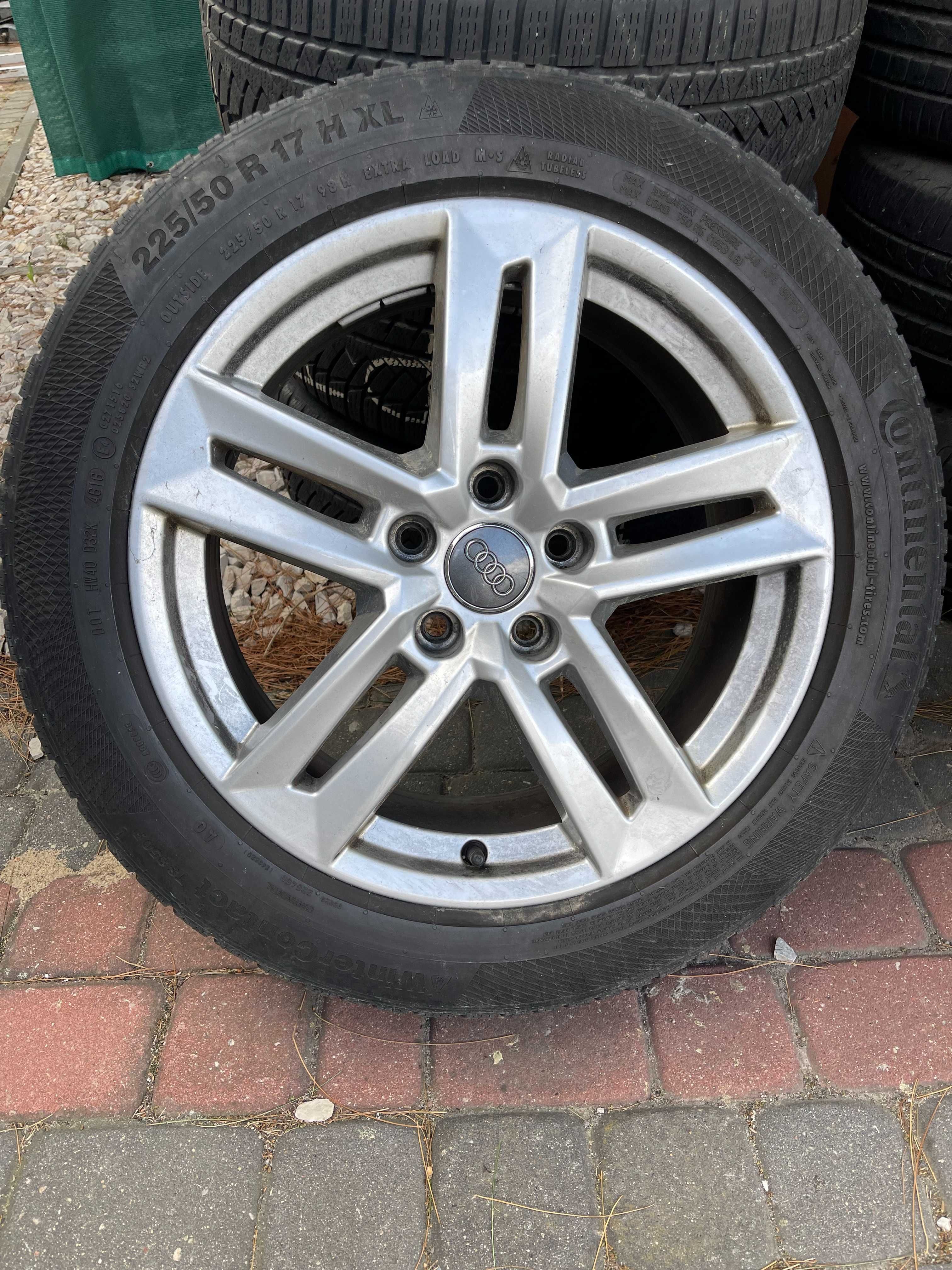 Audi koła 5x112 Continental 225/50 R17 H XL  ET 42 ZIMA