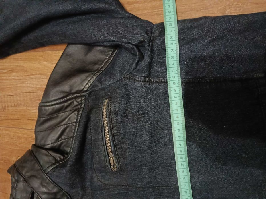 Kurtka , skóra, jeans