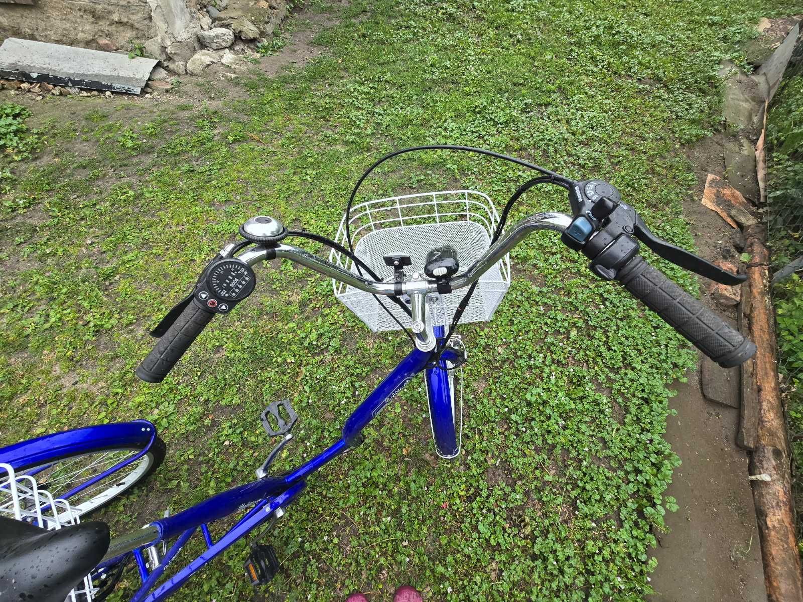 Rower elektryczny trzykolowy