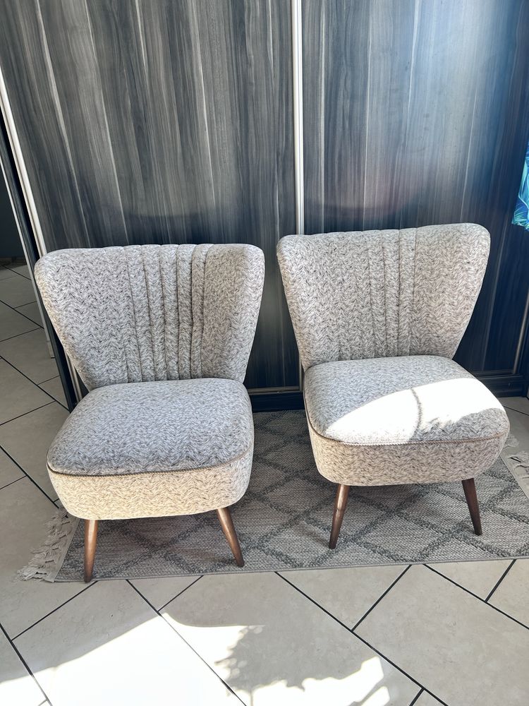 Fotele retro uszaki jak nowe Art Deco