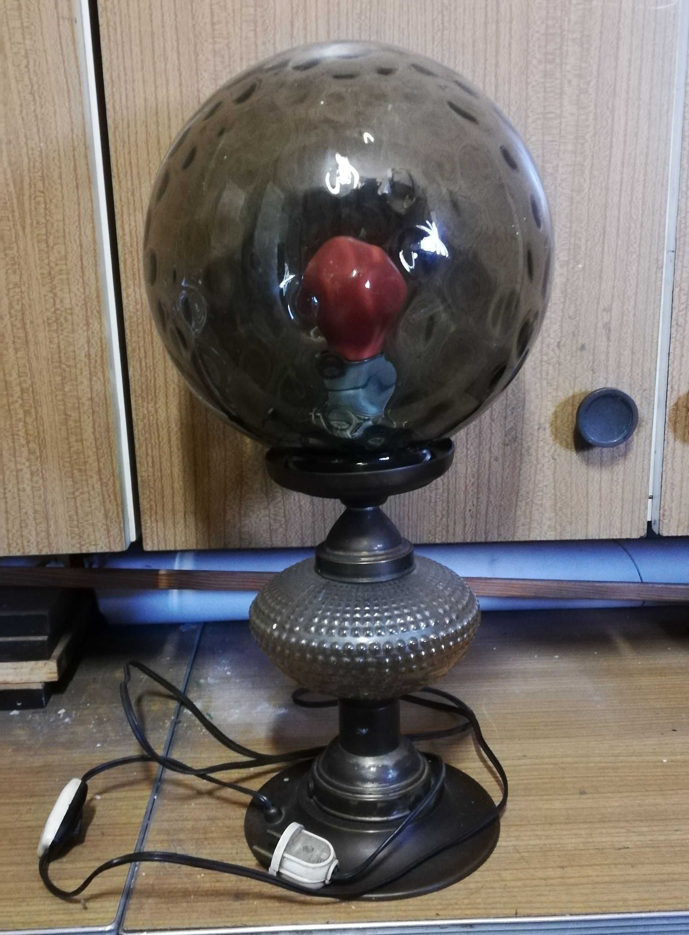 Lampa vintage PRL kula działająca