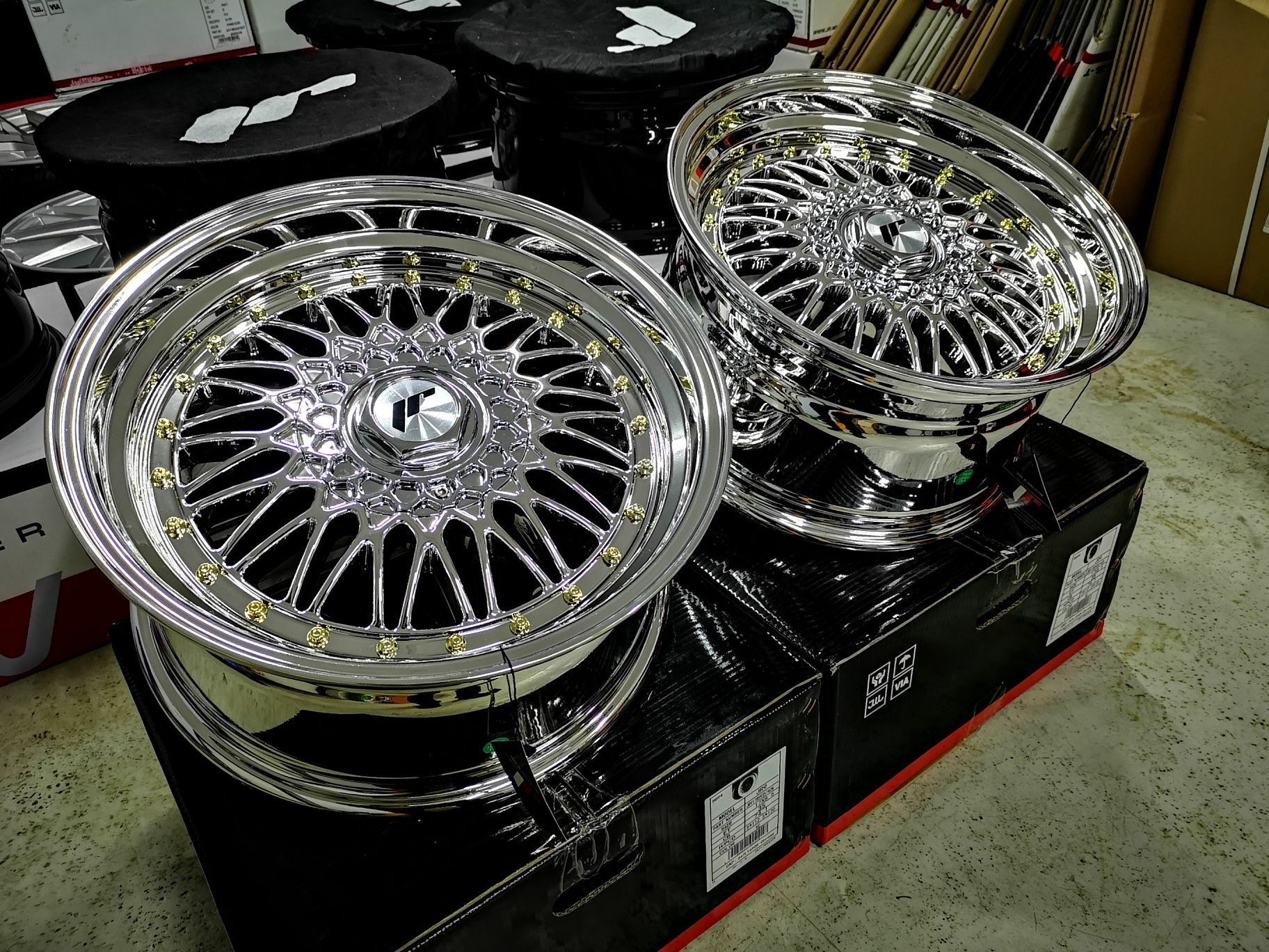 Felgi JR9 BBS RS 17" 7,5J 8,5J 10J 4x100 5x120 5x112 BMW E30 E36 Chrom