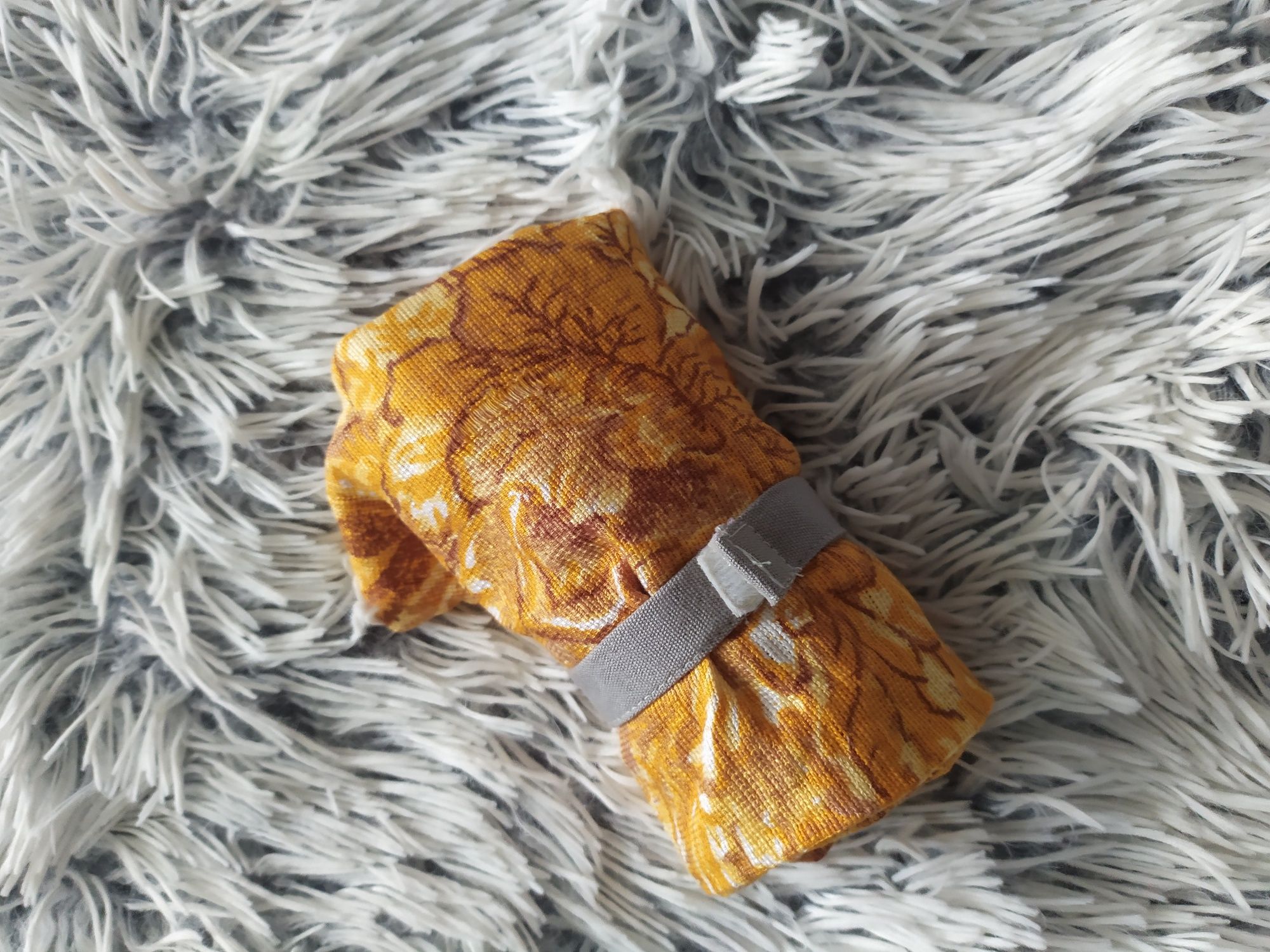 Torba na zakupy materiałowa składana handmade