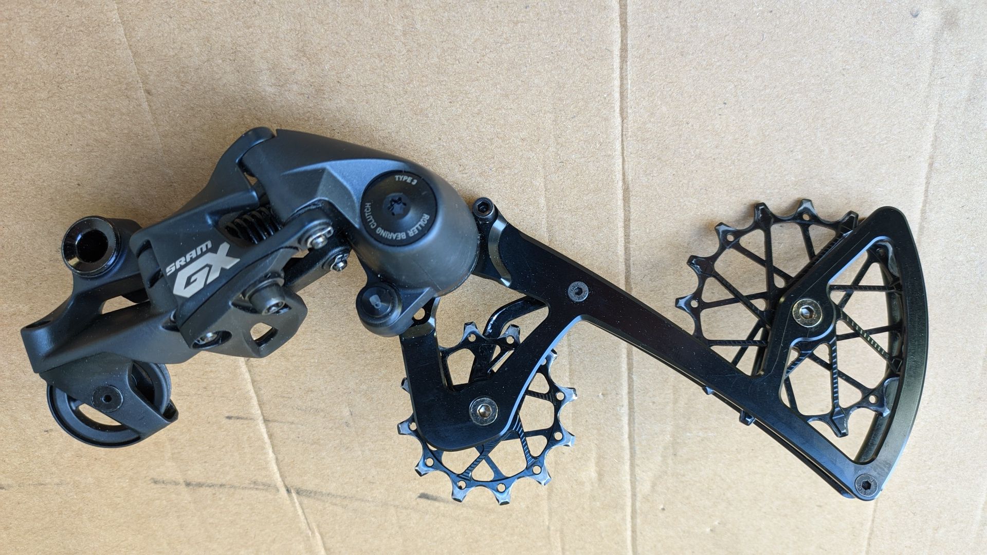 Desviador SRAM GX Eagle Lunar 12v + caixa e roldanas Garbaruk, = novo