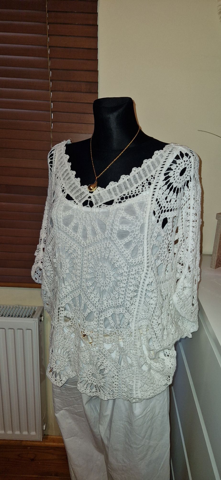 Bluzka ażurek boho