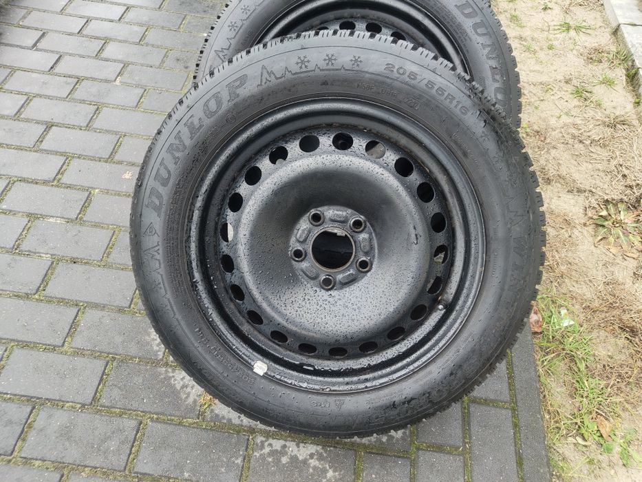 Koła zimowe 5x108 Volvo opony 205 55 R16 piękny bieznik