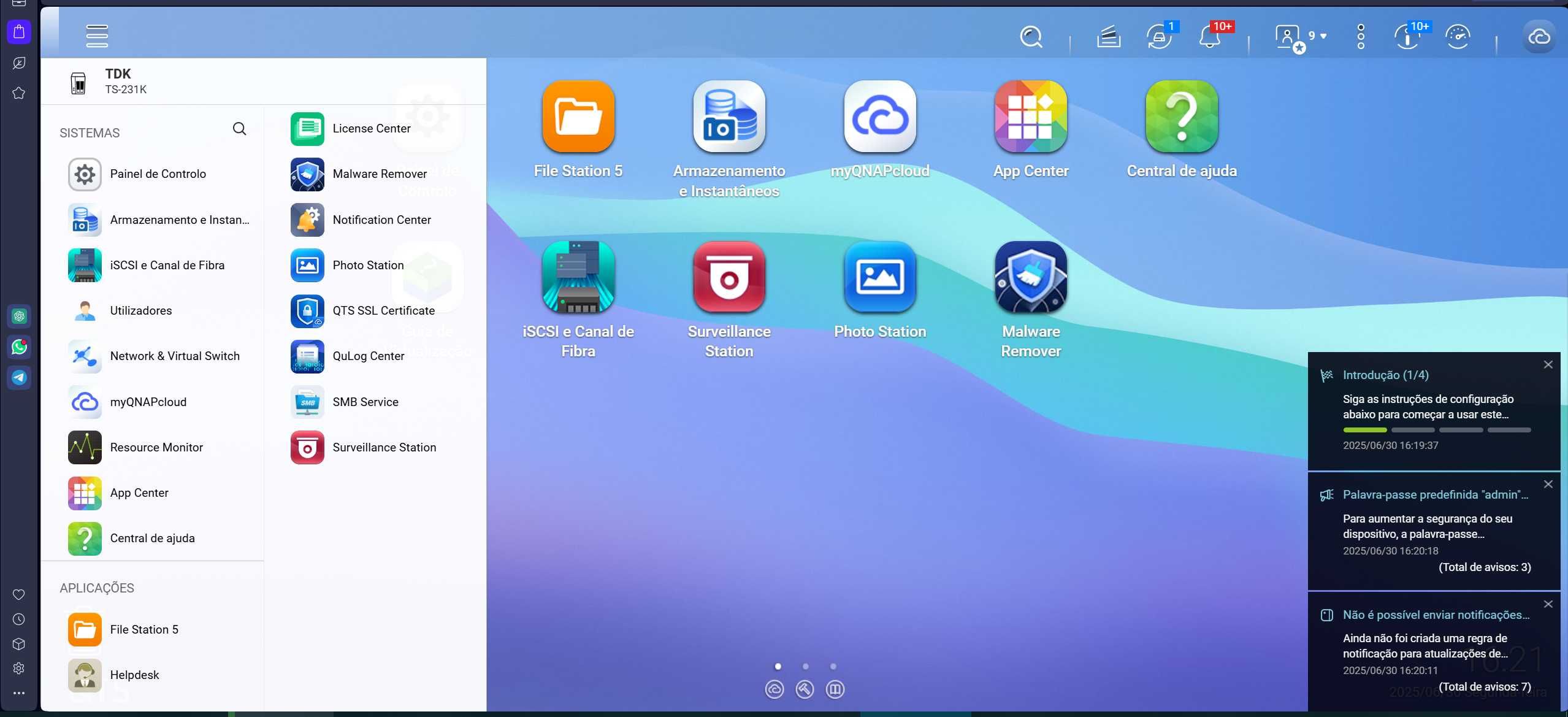 servidor cloud NAS QNAP + já pronto a usar com 10TB discos HDD