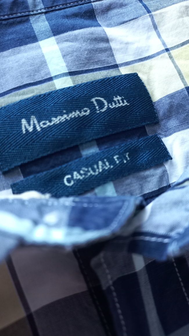 kolorowa w kratkę męska koszula Massimo Dutti