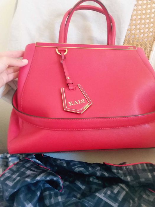 Torba Fendi 2jours Elite vitello medium Rosso Scarlet