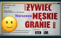 Karnety Męskie Granie Warszawa 22-23.08.2025