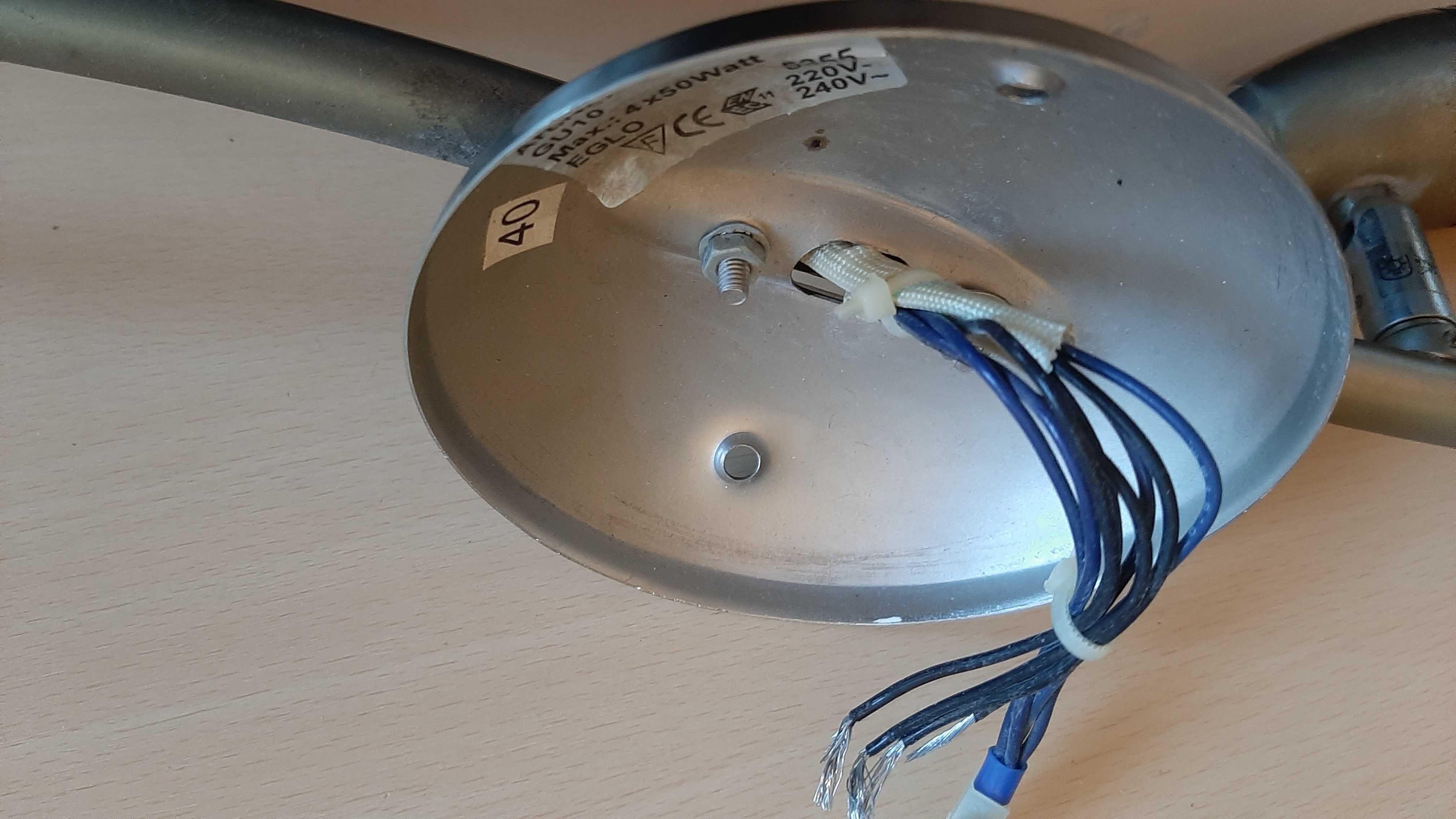 Lampa sufitowa wisząca świetlna oświetlająca ozdoba klinkier 4 halogen
