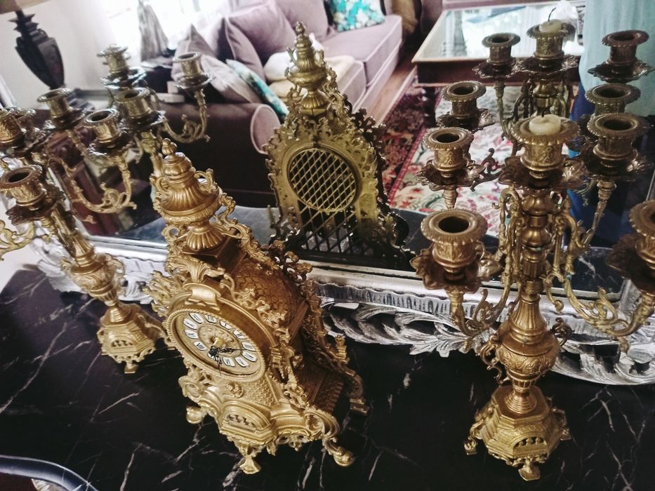 Zegar plus 2 kandelebry