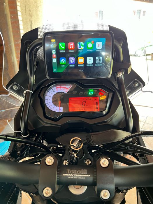 Monitor 5 polegadas CARPLAY Android auto + 2 Câmaras para Moto NOVO