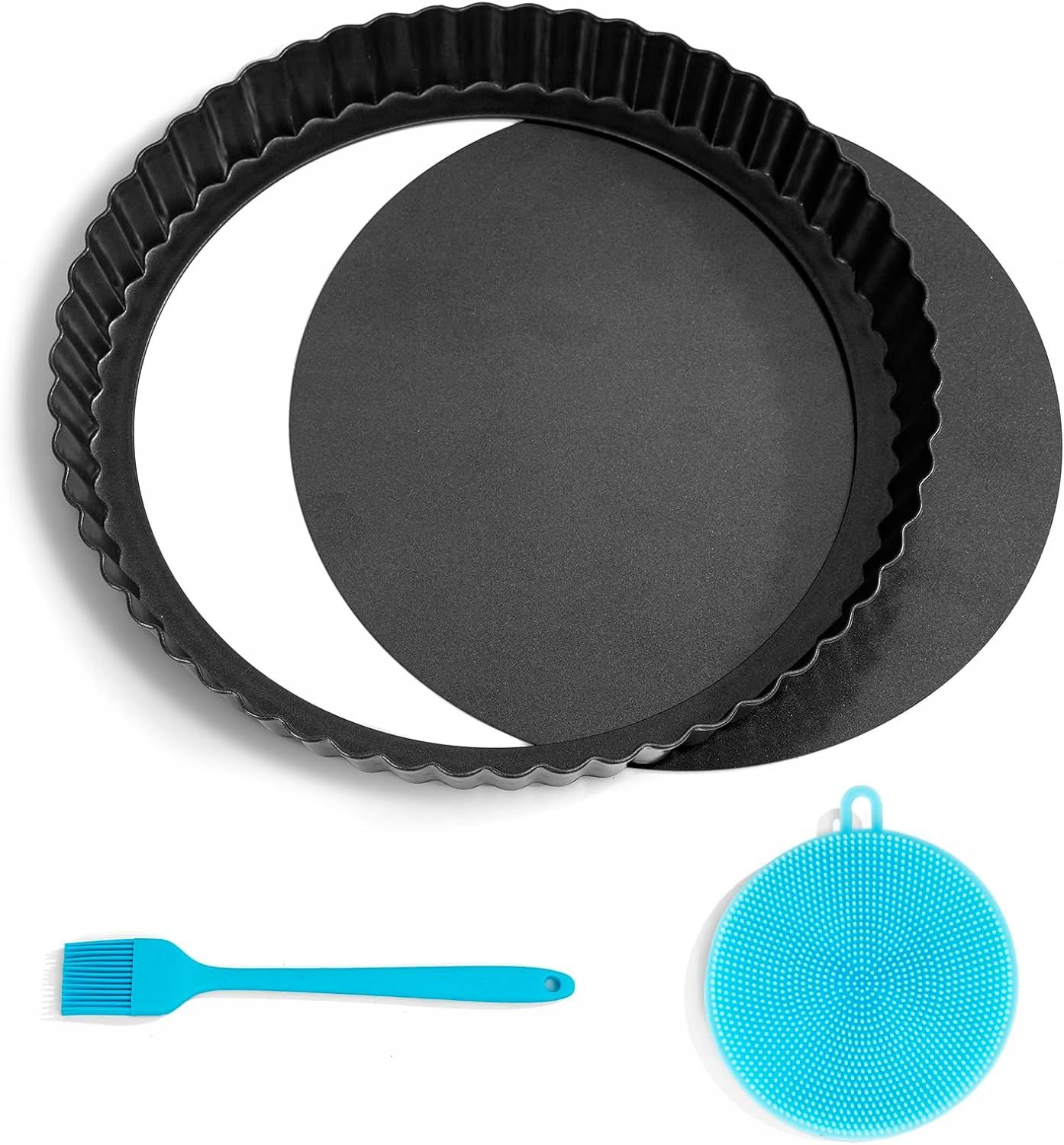 Patelnia do quiche 22 cm Highkit nieprzywierająca blacha do tarty A14