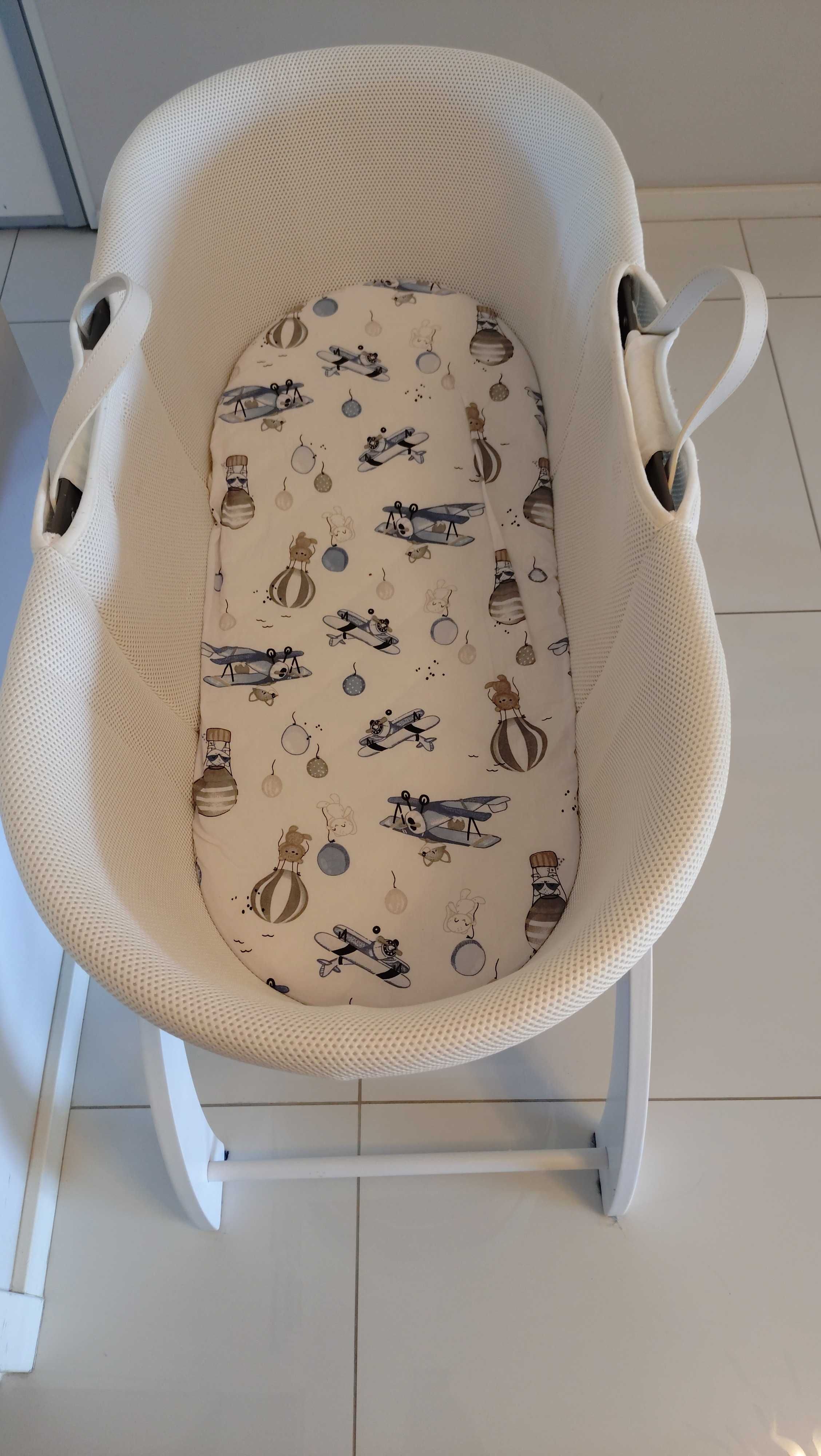 Kosz mojżesza Shnuggle szary 2w1 + KOKON
