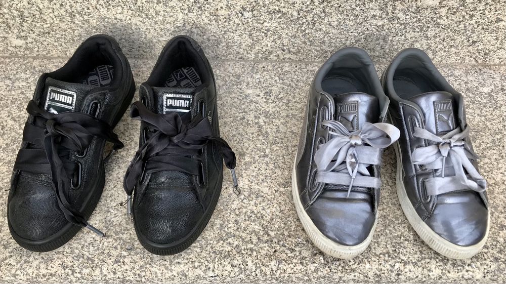 Sapatilhas pretas (Puma, tamanho 36)