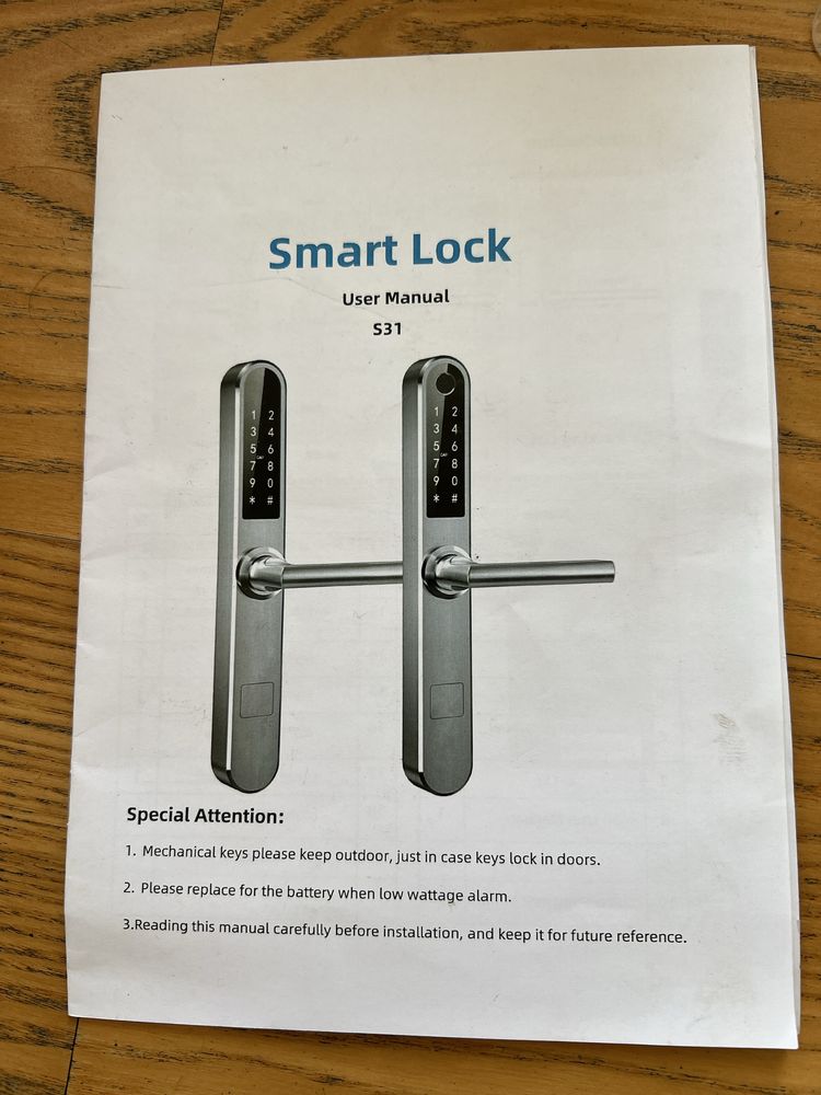 розумний замок TTLOCK S31 чорний Б/В