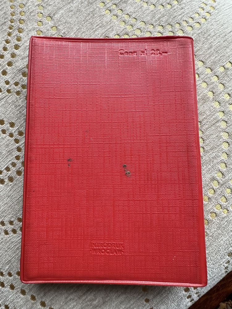 Klaser czerwony PRL unikat vintage