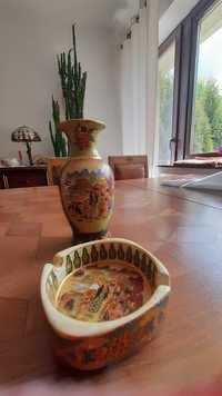 Wazonik i popielniczka z chińskiej porcelany