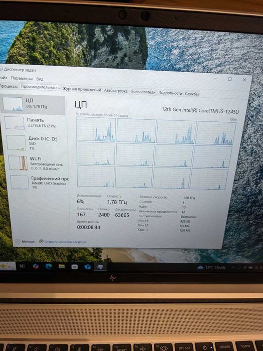 Ноутбук HP Elitebook 650 G9,i5-1245u,20,256+128