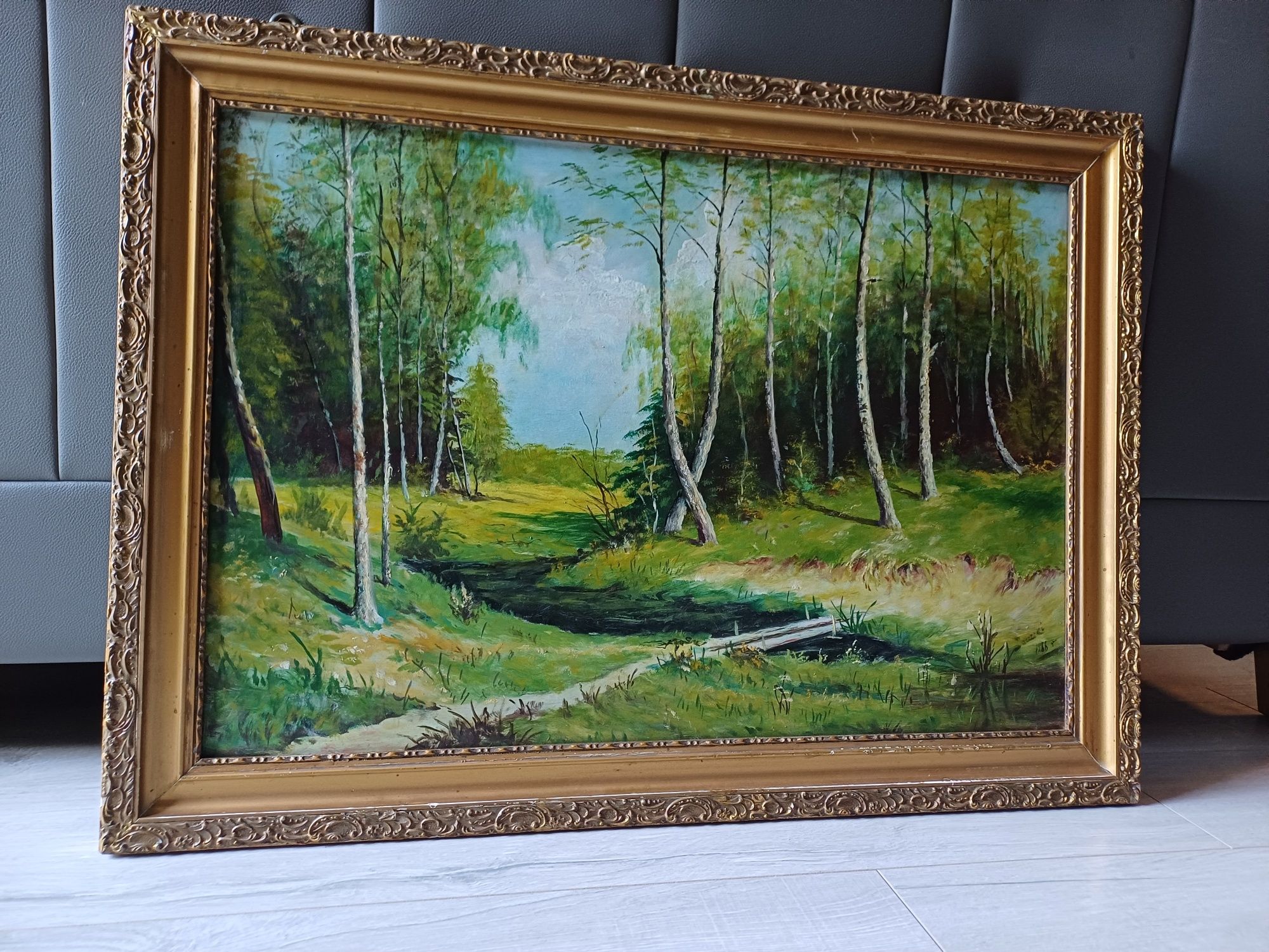 Duży obraz 75x55cm malowany na płótnie pejzaż Wrocław