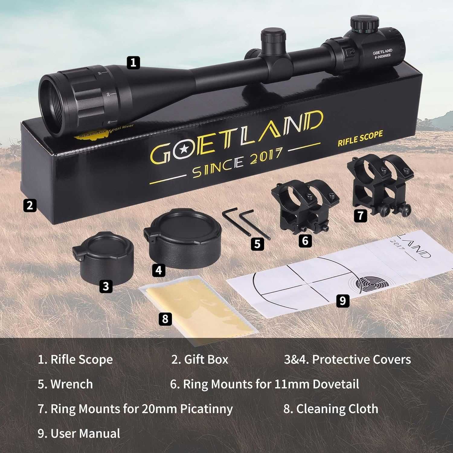 Goetland  6-24x50 luneta celownicza