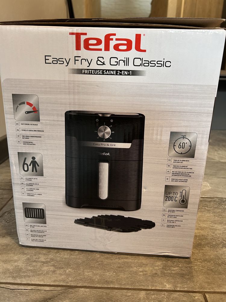 Frytkownica beztłuszczowa, Tefal Easy pojemność 4,6 l, funkcja grilla