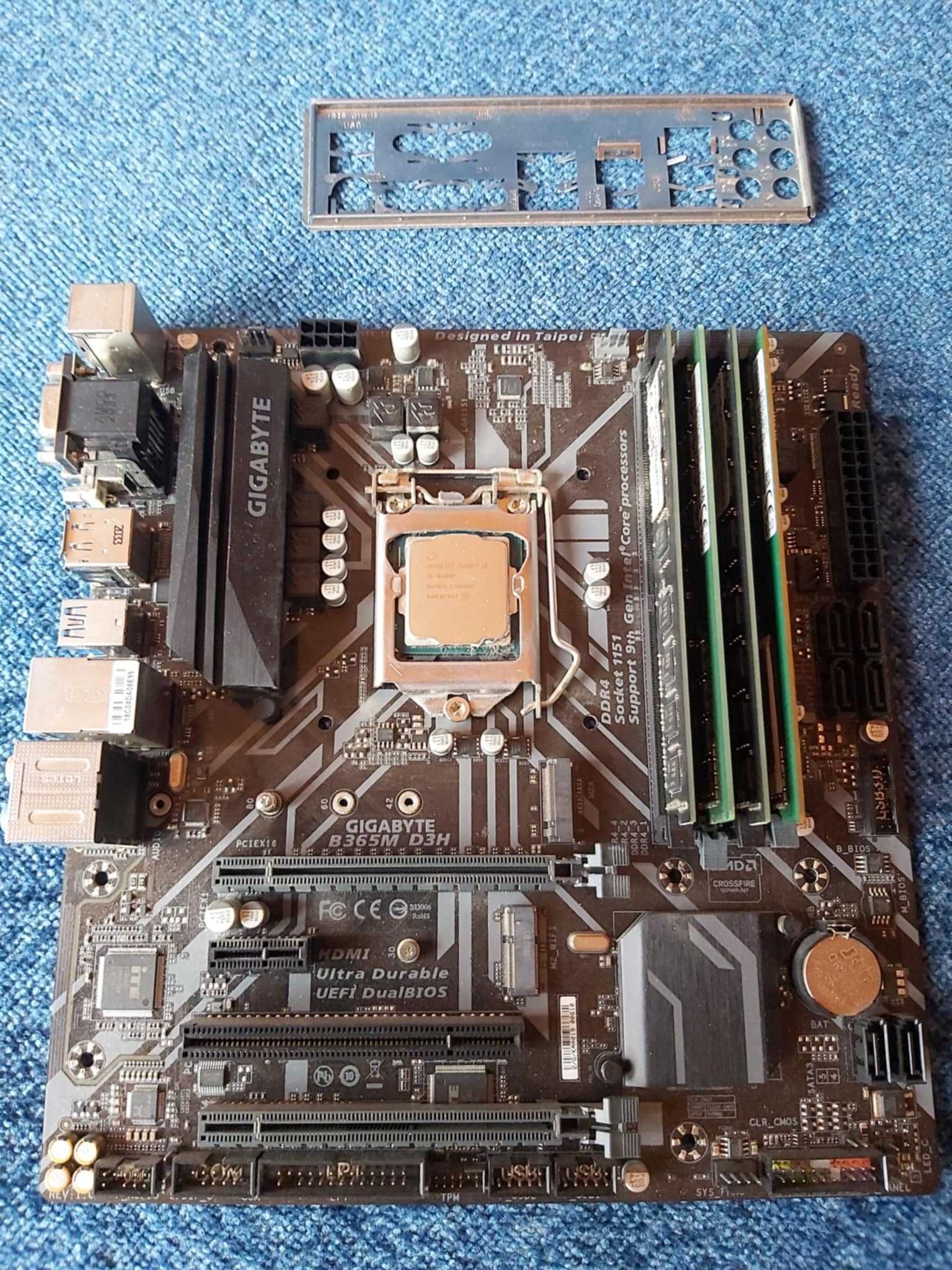 Procesor i5 9400f + płyta główna Gigabyte B365M D3H + 32 gb Ram