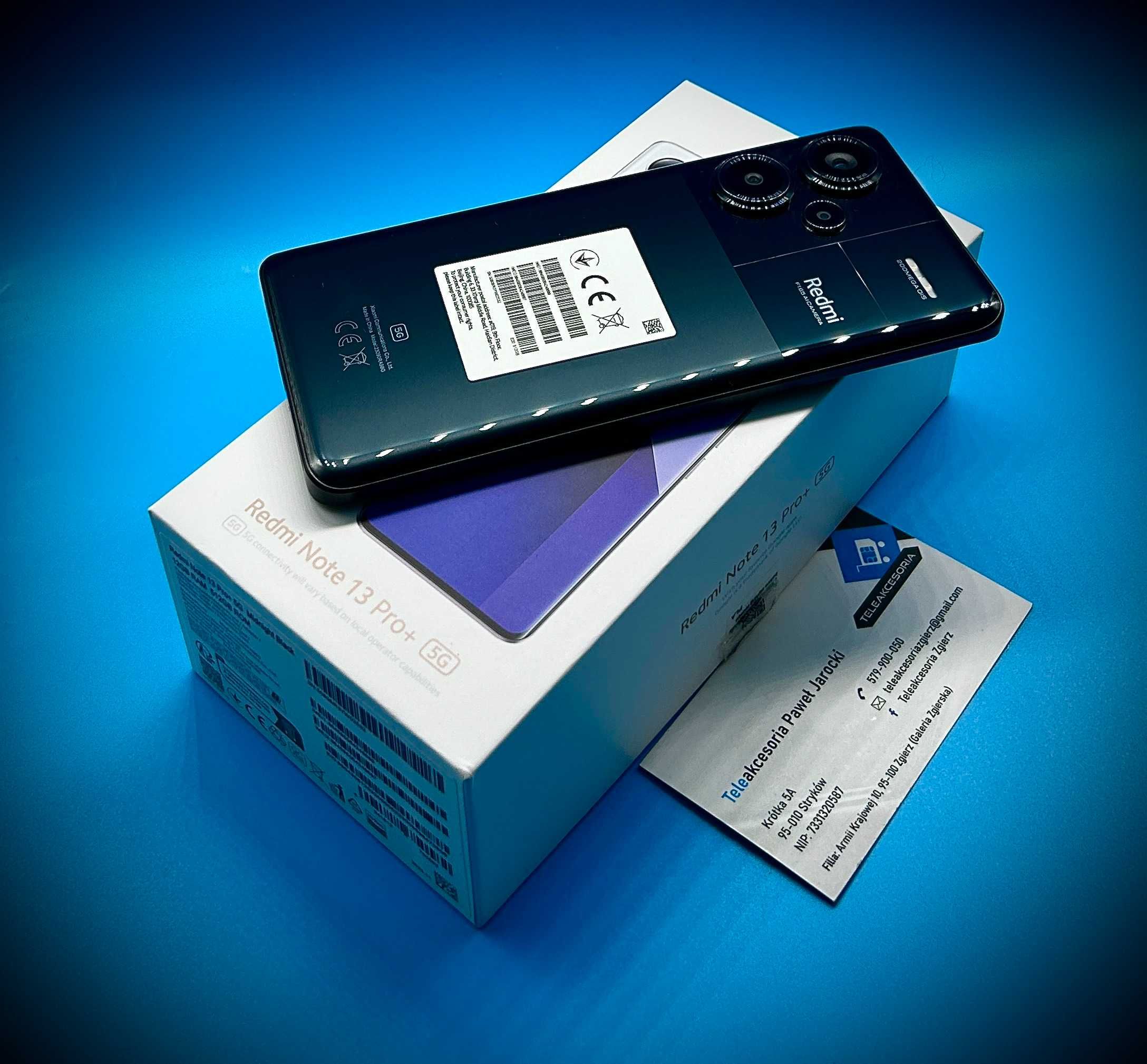 XIAOMI Redmi Note 13 PRO+ 12/512 GB Midnight Black IGŁA! Teleakcesoria