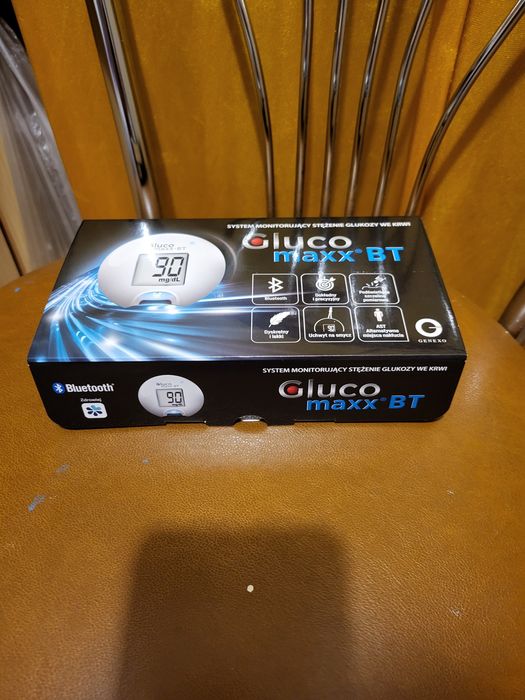 Glukometr marki Gluco maxx BT. Nowy.