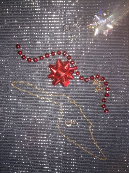 Kolczyki złote łańcuszek złoty i srebro