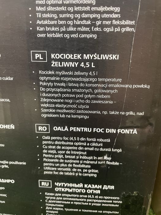 Nowy kociolek zeliwny 4,5l