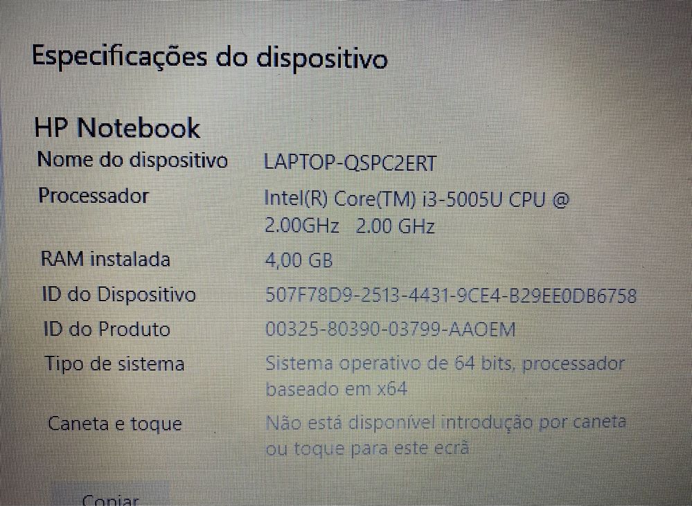 Portátil HP 15-ac126np i3 | 500ssd