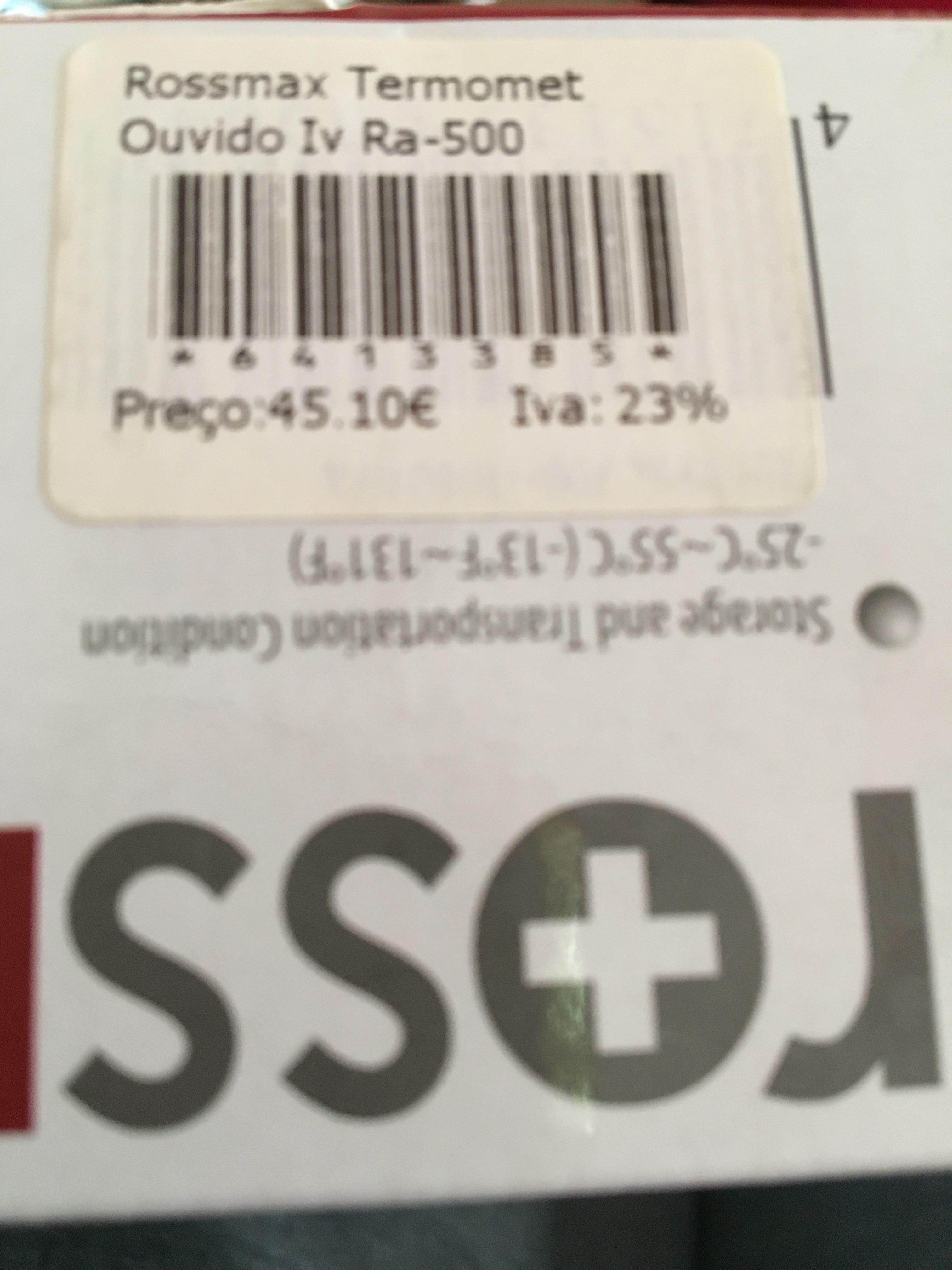 Termómetro de ouvido Rossmax