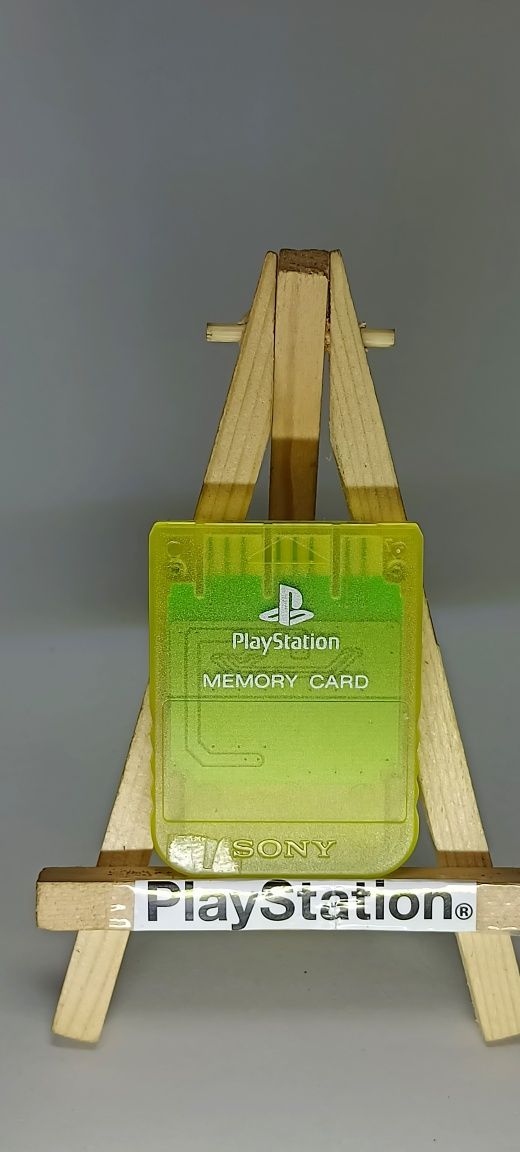 Oryginalna Karta Pamięci do konsoli PlayStation 1 Ps1 Psx Lemon Yellow