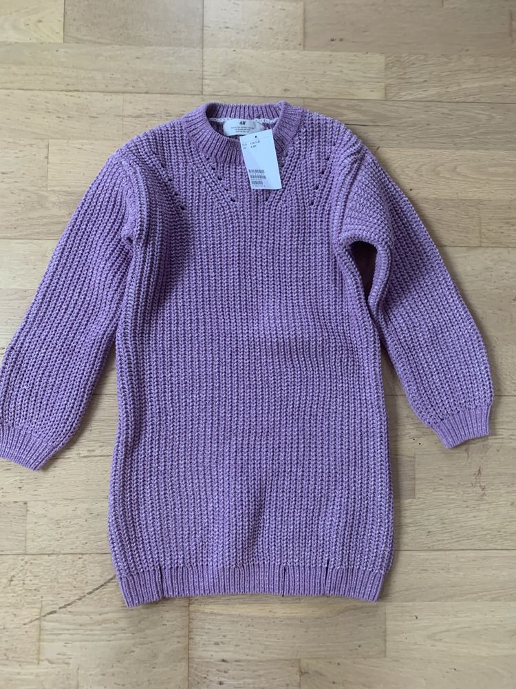 Sweter spodnie leginsy zestaw H&M roz. 122 cm /6-8 lat