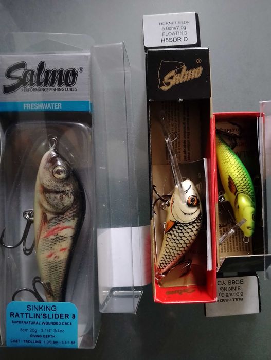 Zestaw - Woblery 3 x SALMO Bullhead Hornet SDR Rattlin's Slider