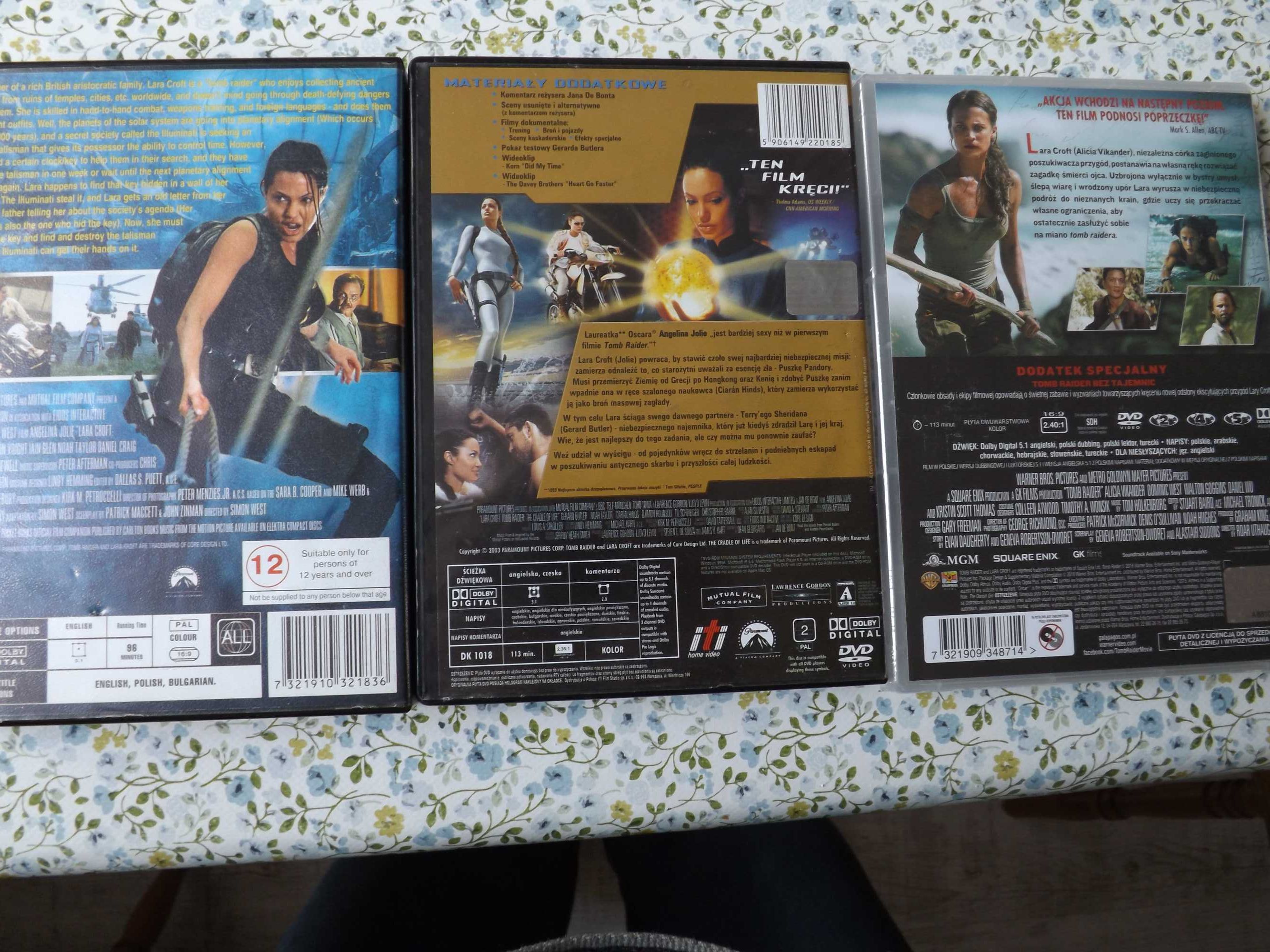 Tomb Raider dvd trylogia kolebka życia