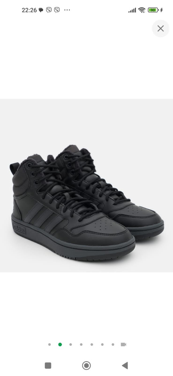 Женские зимние ботинки высокие Adidas Hoops 3.0 Mid Wtr GW6421 38.5