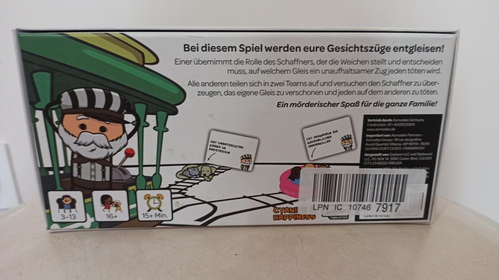 Asmodee Trial by Trolley, jogo de festa, jogo de cartas, alemão