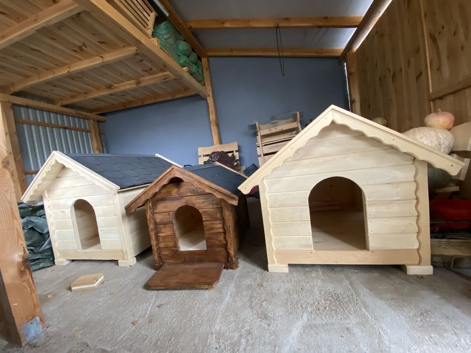 Buda dla psa drewniana