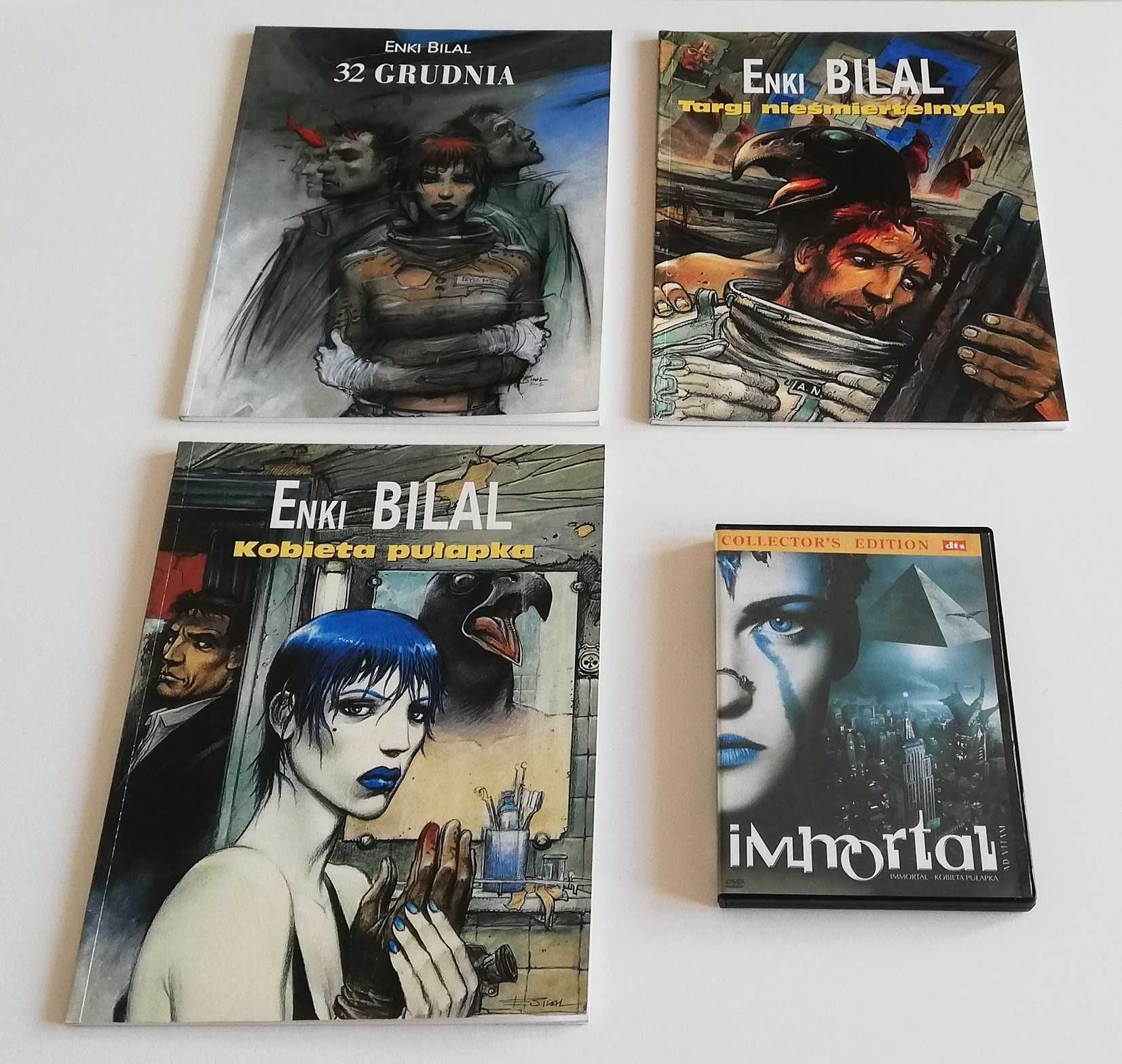 Enki Bilal, 3 x komiks plus film DVD "Immortal", pierwsze pl wydania