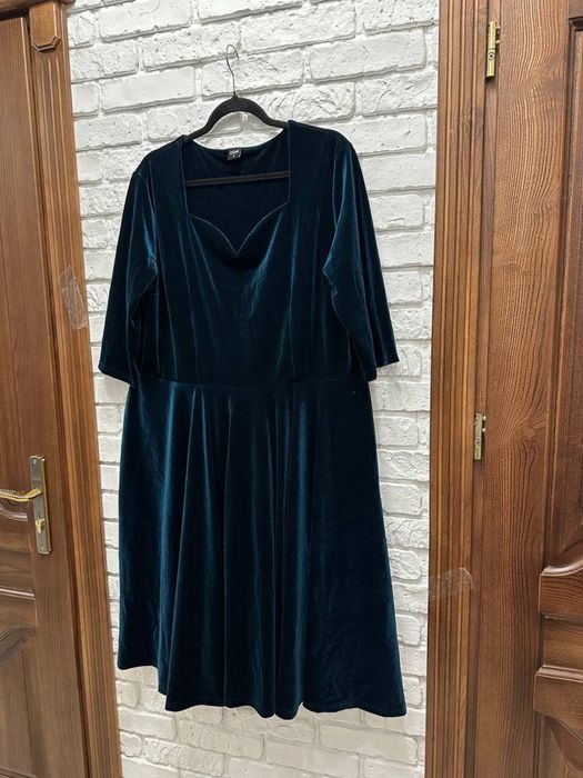 Платье батал, сукня велюрова великий розмір