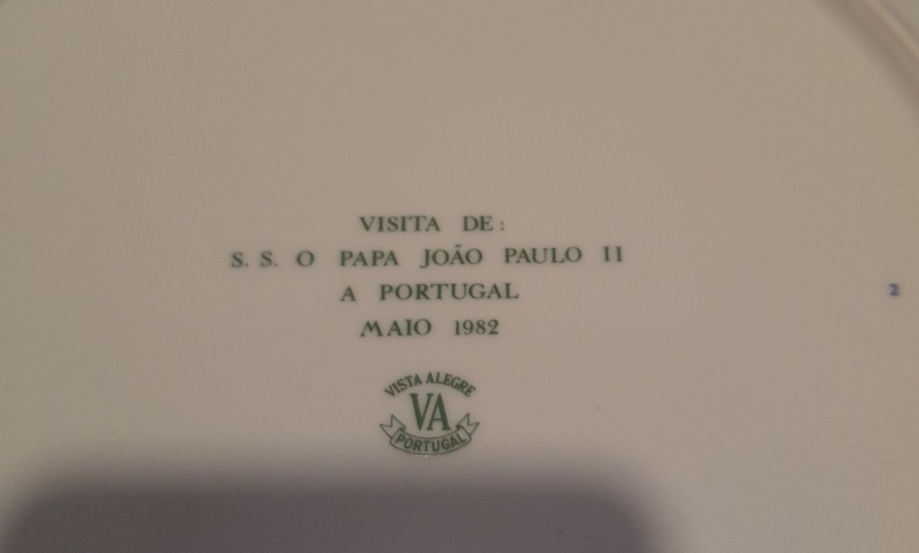Prato decoração João Paulo II vista alegre