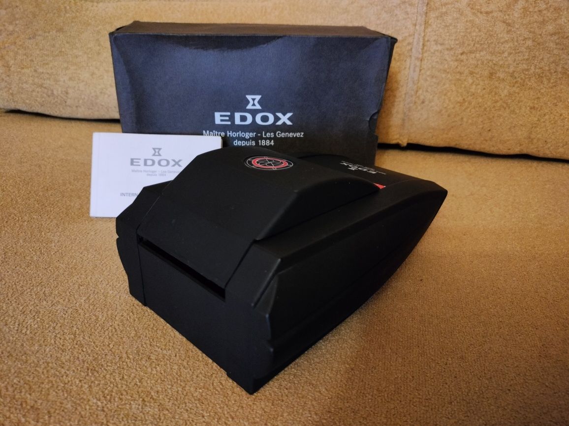 Box, pudełko na zegarek Edox, motorówka.