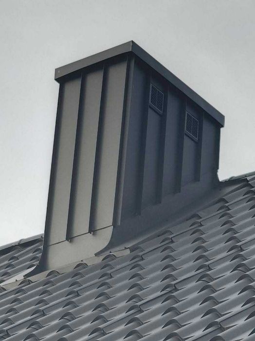 Obróbki blaszane na cieknących kominach
